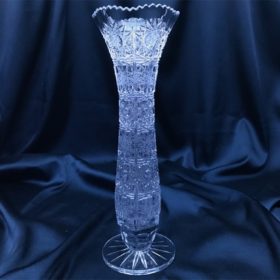 Vágott kristályváza 30 cm