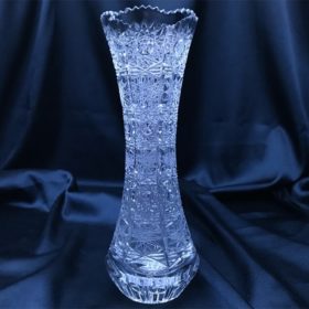 Vágott kristályváza 20 cm