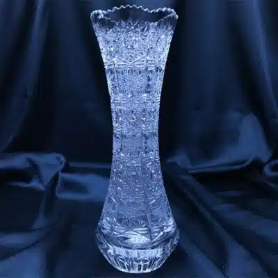 Krištáľová brúsená váza 23 cm