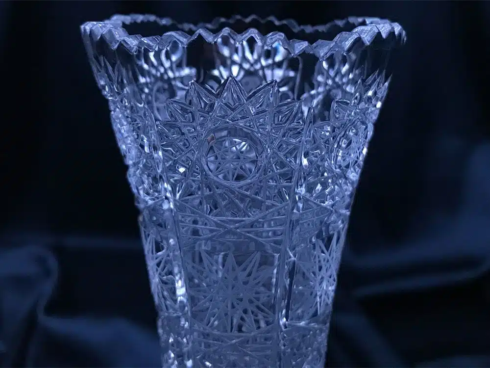 Krištáľová brúsená váza 23 cm