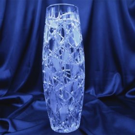Vágott kristályváza 30 cm