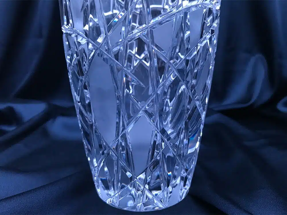 Vágott kristályváza 30 cm