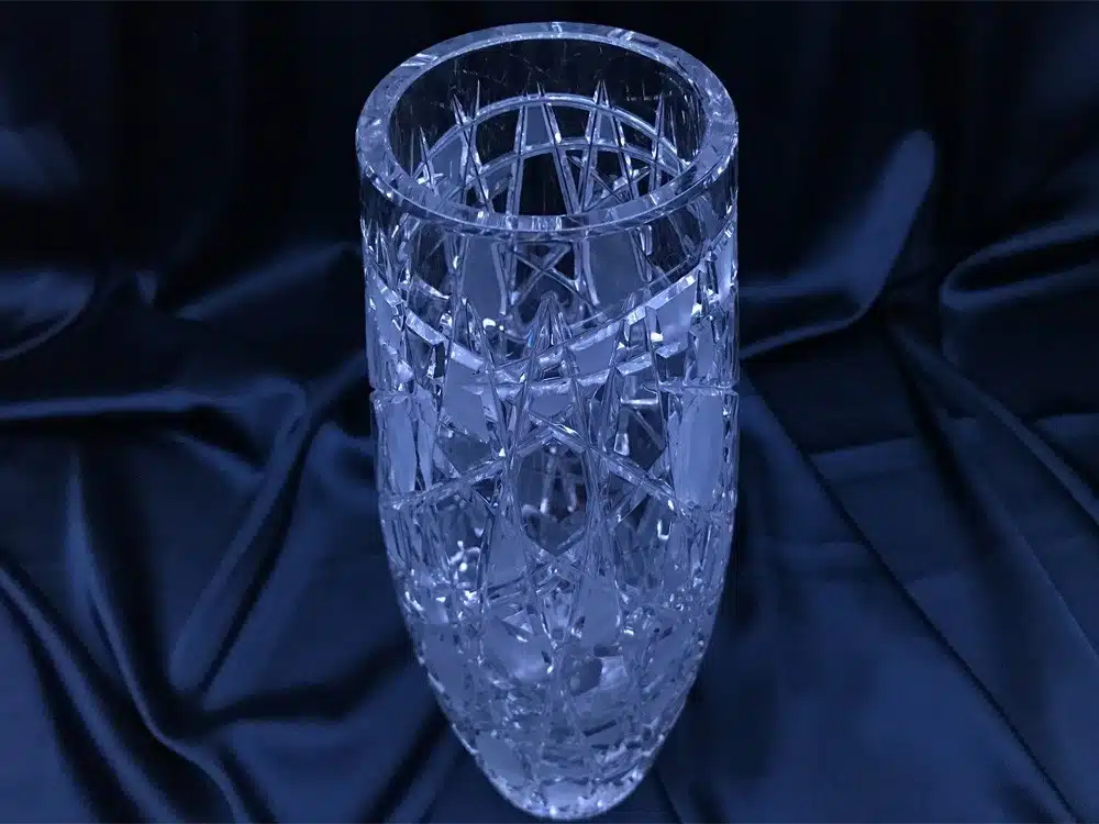 Vágott kristályváza 30 cm