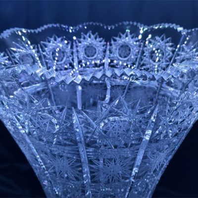 Krištáľová brúsená váza 40 cm