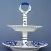 Cibulák – Etažér 2-dielny prelamovaný 18+24 cm – originál cibuľový porcelán 1. akosť