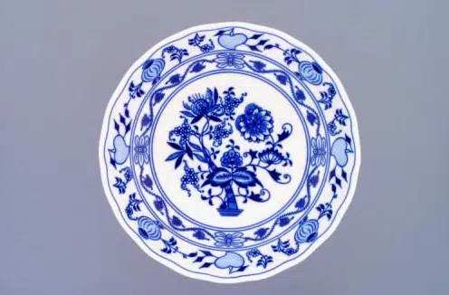 Cibulák – Misa kompótová na nohe 24 cm – originál cibuľový porcelán 1. akosť
