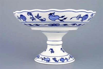 Cibulák – Misa kompótová 24 cm na nohe – originálny cibuľový porcelán 1. akosť