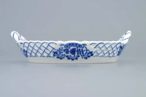 Cibulák – Košík prelamovaný 16.5 cm – originál cibuľový porcelán 1. akosť