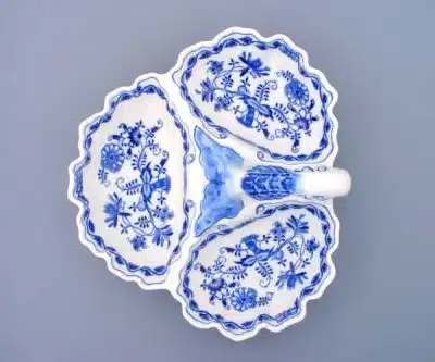 Cibulák – Kabaret trojdielny 30 cm – originál cibuľový porcelán 1. akosť
