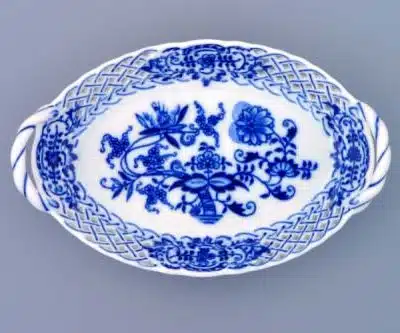 Cibulák – Košík prelamovaný 16.5 cm – originál cibuľový porcelán 1. akosť