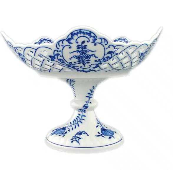 Cibulák – Misa 5-hr. 24 cm na ozdobnej nohe 24 cm – originál cibuľový porcelán 1. akosť