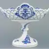 Cibulák – Misa 5-hranná 28 cm na ozdobnej nohe – originálny cibuľový porcelán 1. akosť