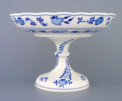 Cibulák – Misa kompótová 26 cm na nohe – originál cibuľový porcelán 1. akosť