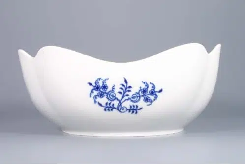 Cibulák – Misa šalátová 4-hranná vysoká 24 cm – originálny cibuľový porcelán 1. akosť