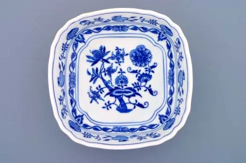 Cibulák – Misa šalátová 4-hranná 19 cm – originálny cibuľový porcelán 1. akosť