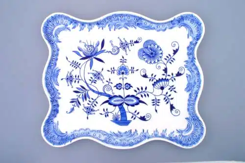 Cibulák – Podnos ozdobný 45,5 x 37 cm – originál cibuľový porcelán 1. akosť