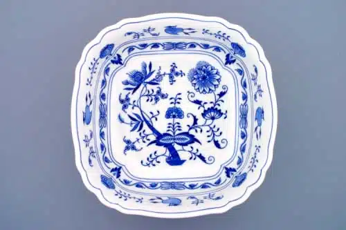 Cibulák – Misa šalátová 4-hranná 26 cm – originálny cibuľový porcelán 1. akosť