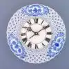 Cibulák – Hodiny prelamované 24 cm – originálny cibuľový porcelán 1. akosť