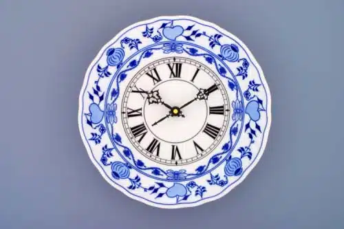Cibulák – Hodiny plné 24 cm – originál cibuľový porcelán 1. akosť
