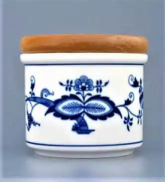 Cibulák – Dóza s dreveným uzáverom 0,30l – originálny cibuľový porcelán 1. akosť