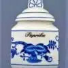 Cibulák – Korenička s viečkom + nápis – originálny cibuľový porcelán 1. akosť