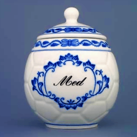 Cibulák – Hrnček na med s viečkom 0,4 l – originál cibuľový porcelán 1. akosť