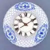 Cibulák – Hodiny reliéfne 24 cm – originál cibuľový porcelán 1. akosť