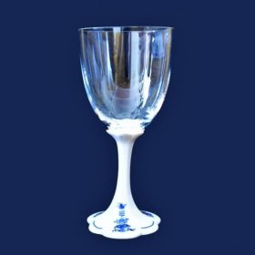 Hagyma - Hagyma mintával díszített porcelán szárú kristályüveg - eredeti hagyma porcelán, 1. minőség