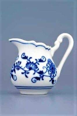 Hagymamintás porcelán - Magas tejeskancsó 0,08 l - eredeti hagymás porcelán, 1. minőség