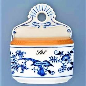Hagymamintás porcelán - Függesztett sótartó tetővel 0,7 l - eredeti Hagymamintás porcelán 1. minőség