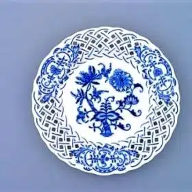 Hagymamintás porcelán - Áttört tányér 27 cm - eredeti Hagymamintás porcelán, 1. minőség