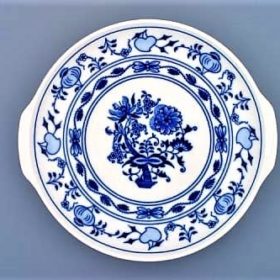 Hagymamintás porcelán - Füles tányér 24,6 cm - eredeti Hagymamintás porcelán, 1. minőség