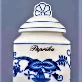 Cibulák – Korenička s viečkom + nápis – originálny cibuľový porcelán 1. akosť