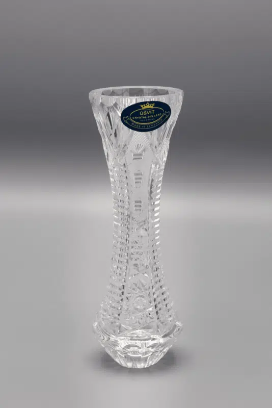 Vágott kristályváza ÚSVIT 15 cm