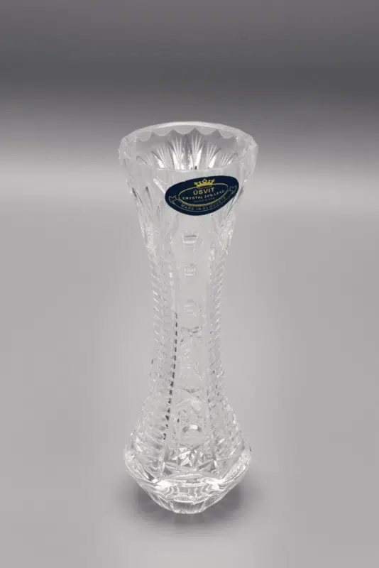 Vágott kristályváza ÚSVIT 15 cm