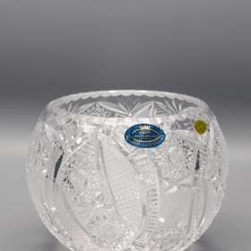 Kristálycsiszolású gömbváza ÚSVIT 12 cm