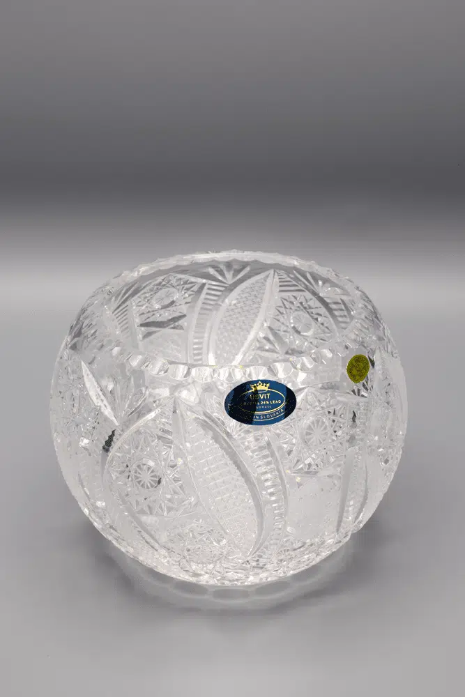 Kristálycsiszolású gömbváza ÚSVIT 12 cm - Image 2