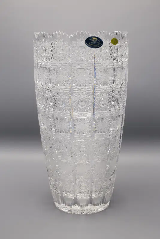 Vágott kristályváza ÚSVIT 30 cm