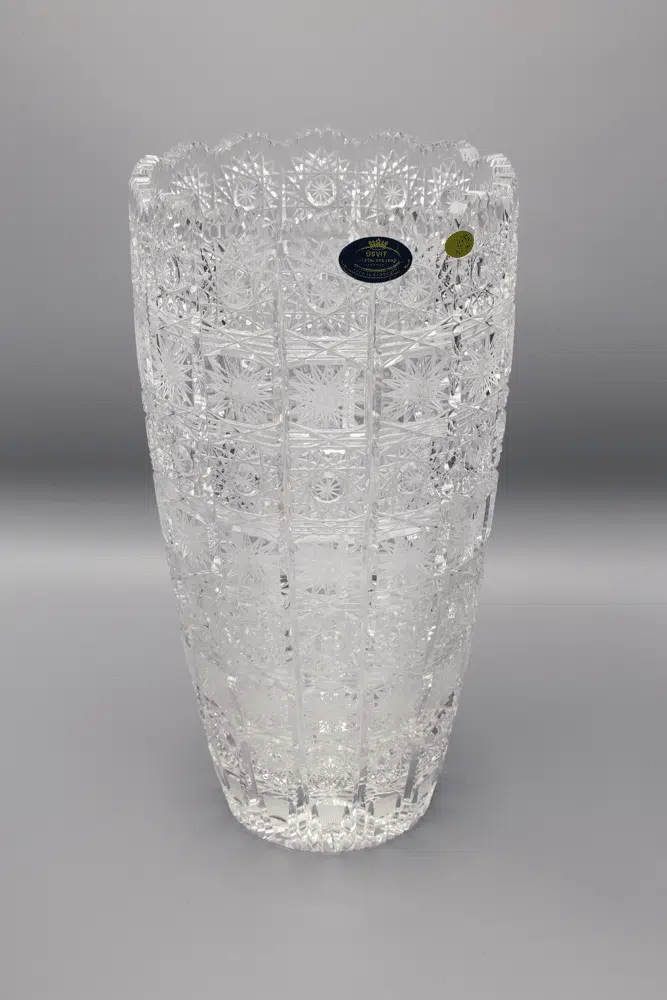 Krištáľová brúsená váza ÚSVIT 30 cm