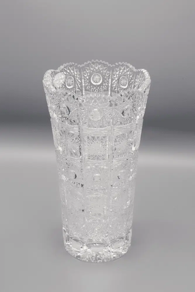 Krištáľová brúsená váza ÚSVIT 21 cm