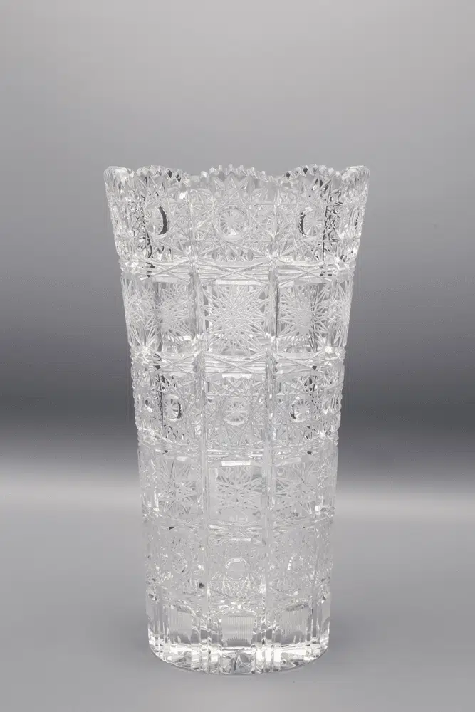 Krištáľová brúsená váza ÚSVIT 21 cm