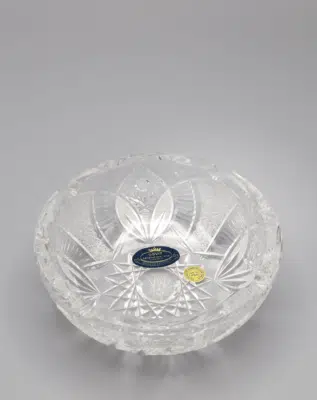 Kristálycsiszolású hamutartó ÚSVIT 13 cm