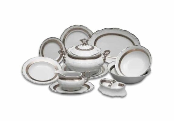 Ebédkészlet platina Marionette 6 fő részére