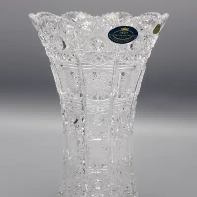 Krištáľová brúsená váza ÚSVIT 20 cm