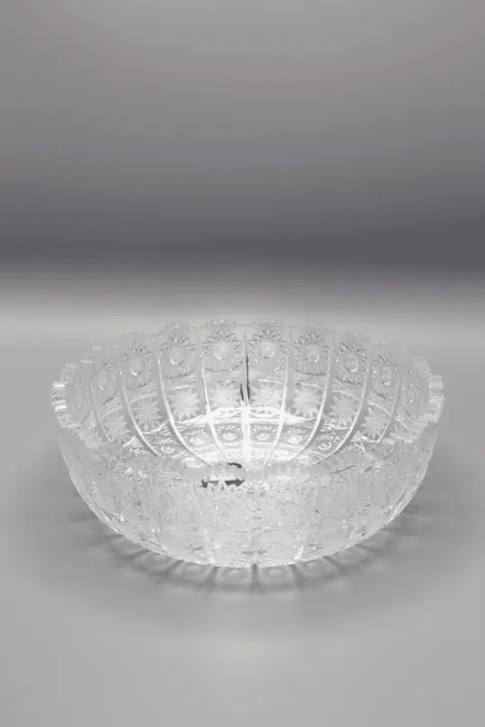 ÚSVIT 21,5 cm-es kristály csiszolt tál - Image 3