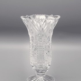 ÚSVIT 16 cm-es kristály váza, csiszolt kristály