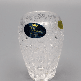 Vágott kristályváza ÚSVIT 8 cm