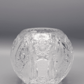 Kristálycsiszolású gömbváza ÚSVIT 14 cm