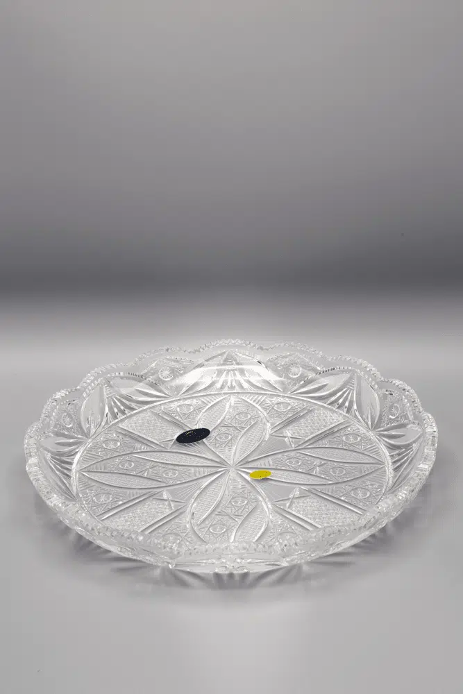 Krištáľový brúsený tanier ÚSVIT 27 cm