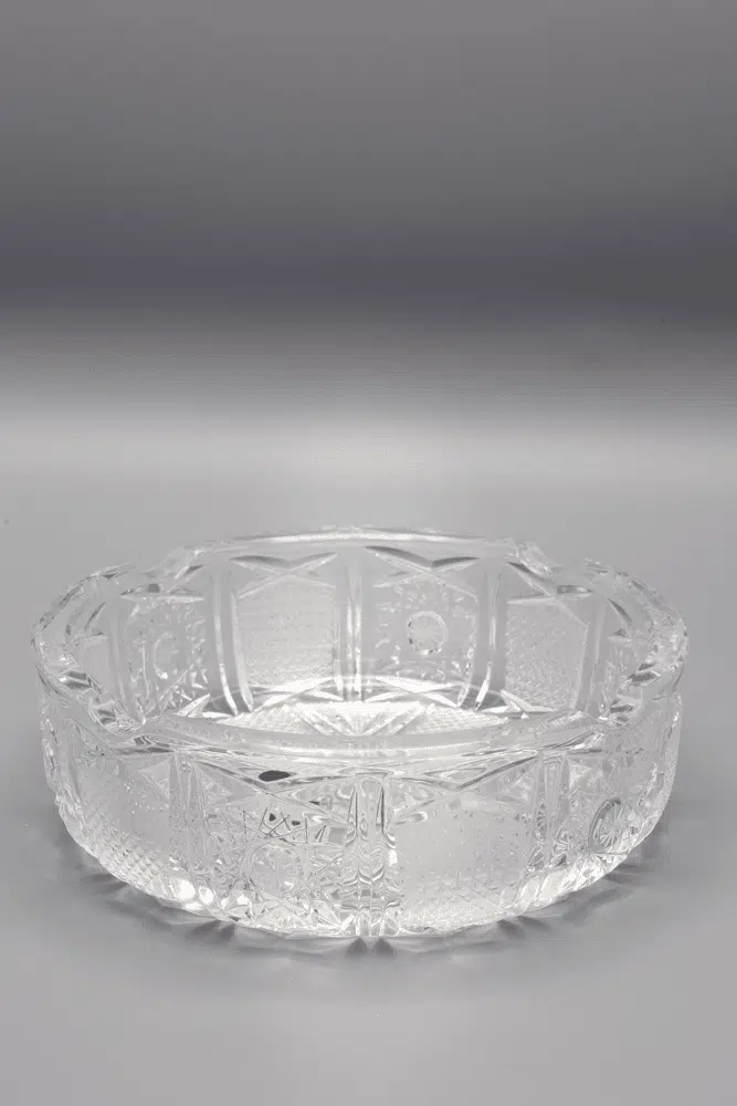 Krištáľový brúsený popolník ÚSVIT 15 cm